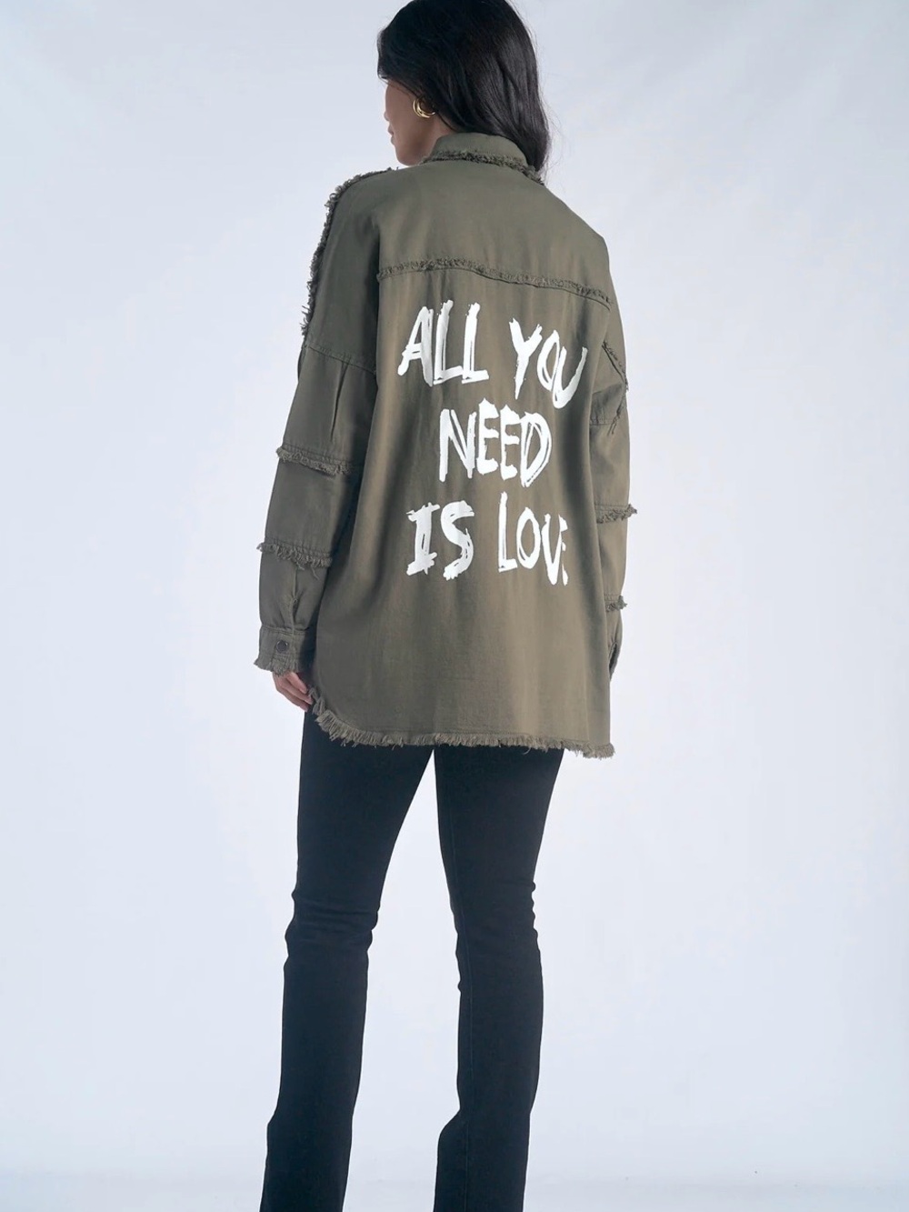 ELAN Dawn ALL YOU NEED IS LOVE Utility Jacket